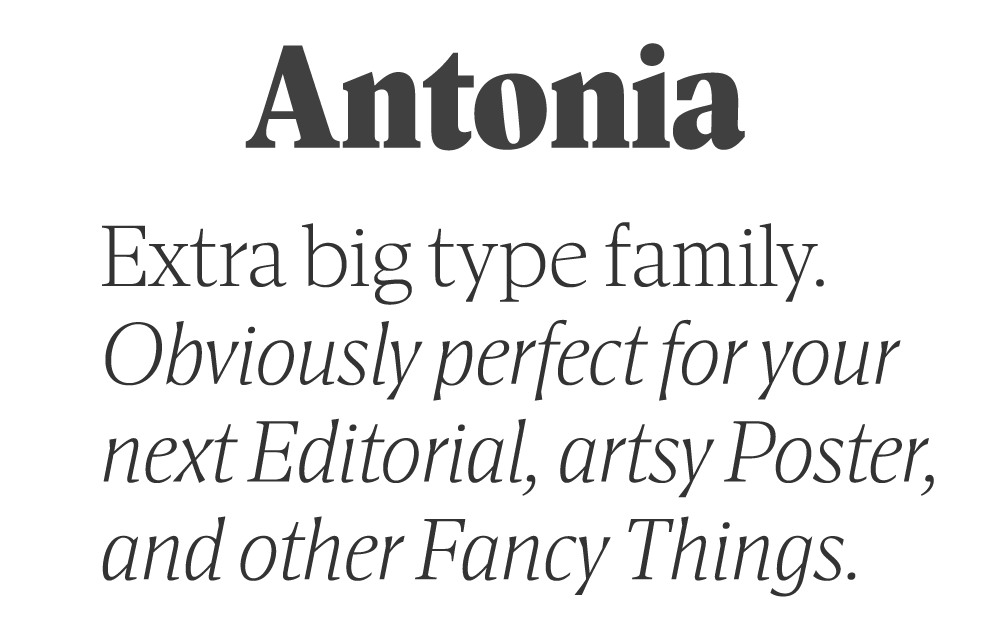 Пример шрифта Antonia H1 Medium Italic